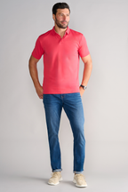 Short Sleeve Polo Solid // Red