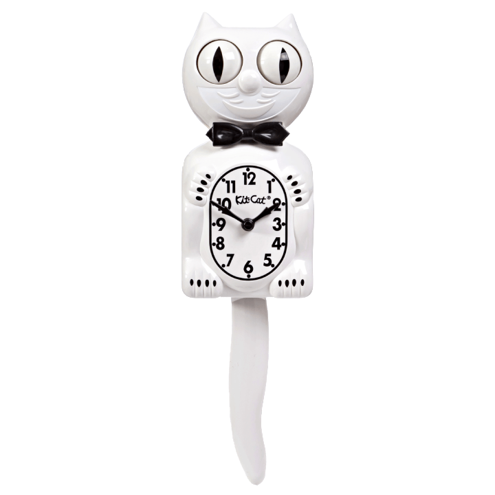 Classic White Gentleman Kit-Cat Klock