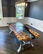 Hexagon Resin Dining Table