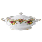 Royal Albert Old Country Roses 12" 22K Gold Accented Bone China Covered Vegetable Bowl