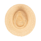 Women's Mixed Raffia Fedora w/ Hand Crochet Crown & Raffia Braid Brim