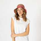 Iris - Women's Crochet Raffia Packable Bucket Hat (RHS3109)