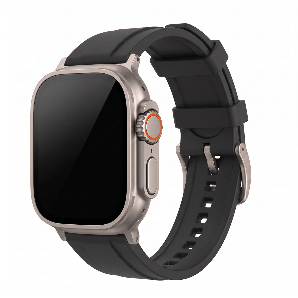Ridge Rubber Band - For Apple Watch ULTRA - Black