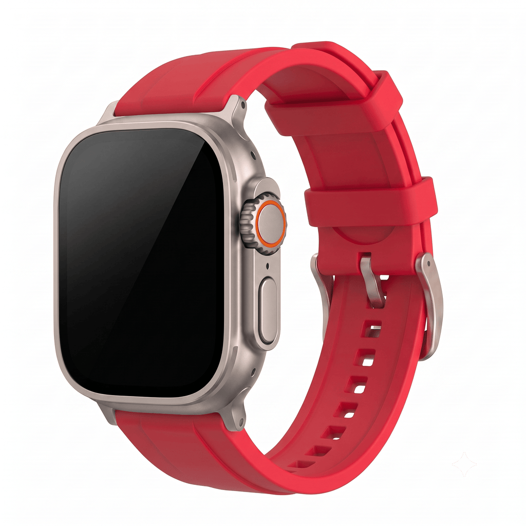 Ridge Rubber Band - For Apple Watch ULTRA - Red