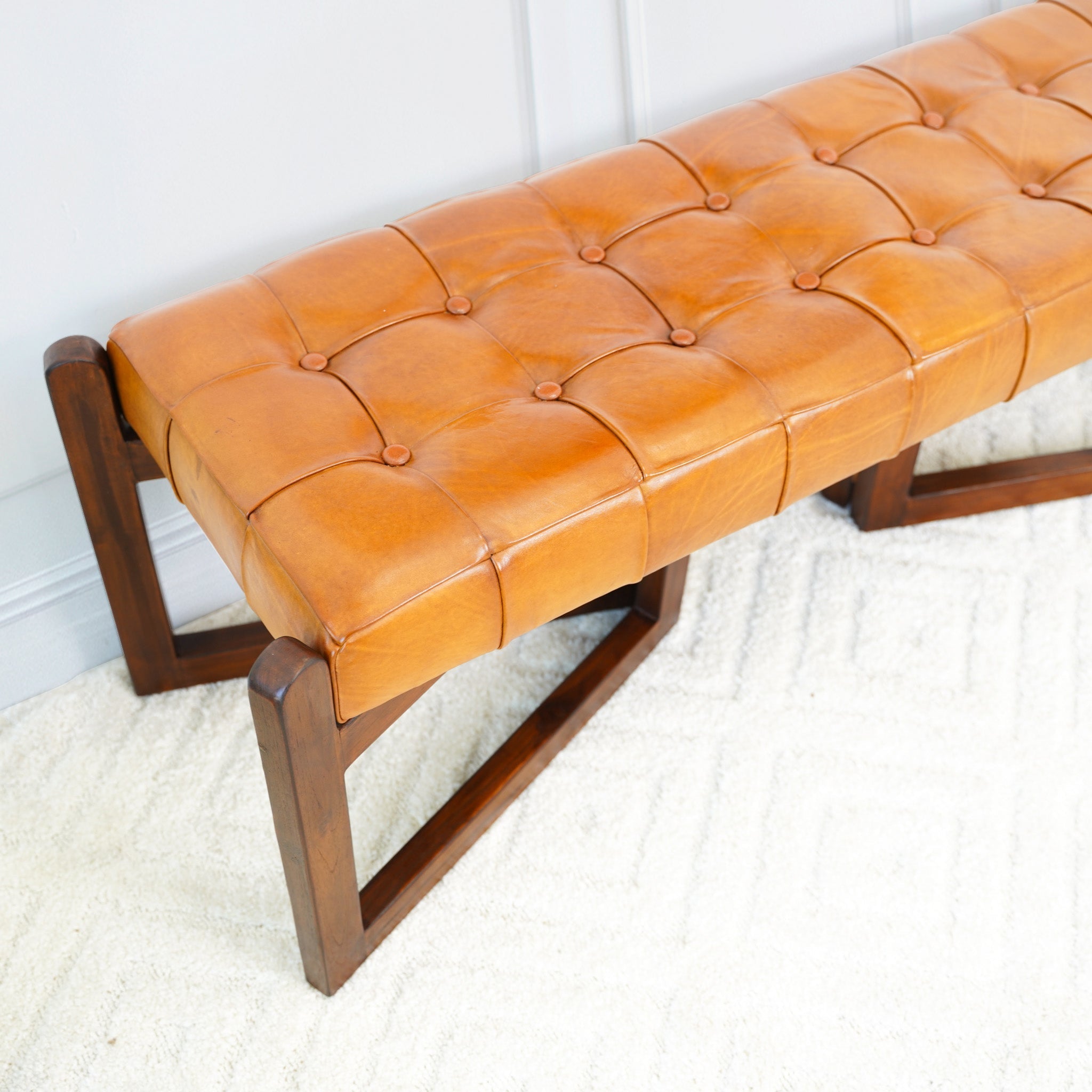 Riley Tan Genuine Leather Bech