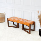 Riley Tan Genuine Leather Bech