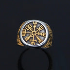 Viking Vegvisir Tree of Life Stainless Steel Ring