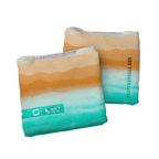 Rippling Stripes Orange Aqua NXT Dri-Tek Cornhole Bags