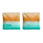 Rippling Stripes Orange Aqua NXT Dri-Tek Cornhole Bags