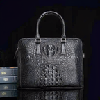 Handmade Luxury Crocodile Handbag Briefcase Unisex