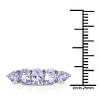 2.33 Carat Genuine Tanzanite .925 Sterling Silver Ring