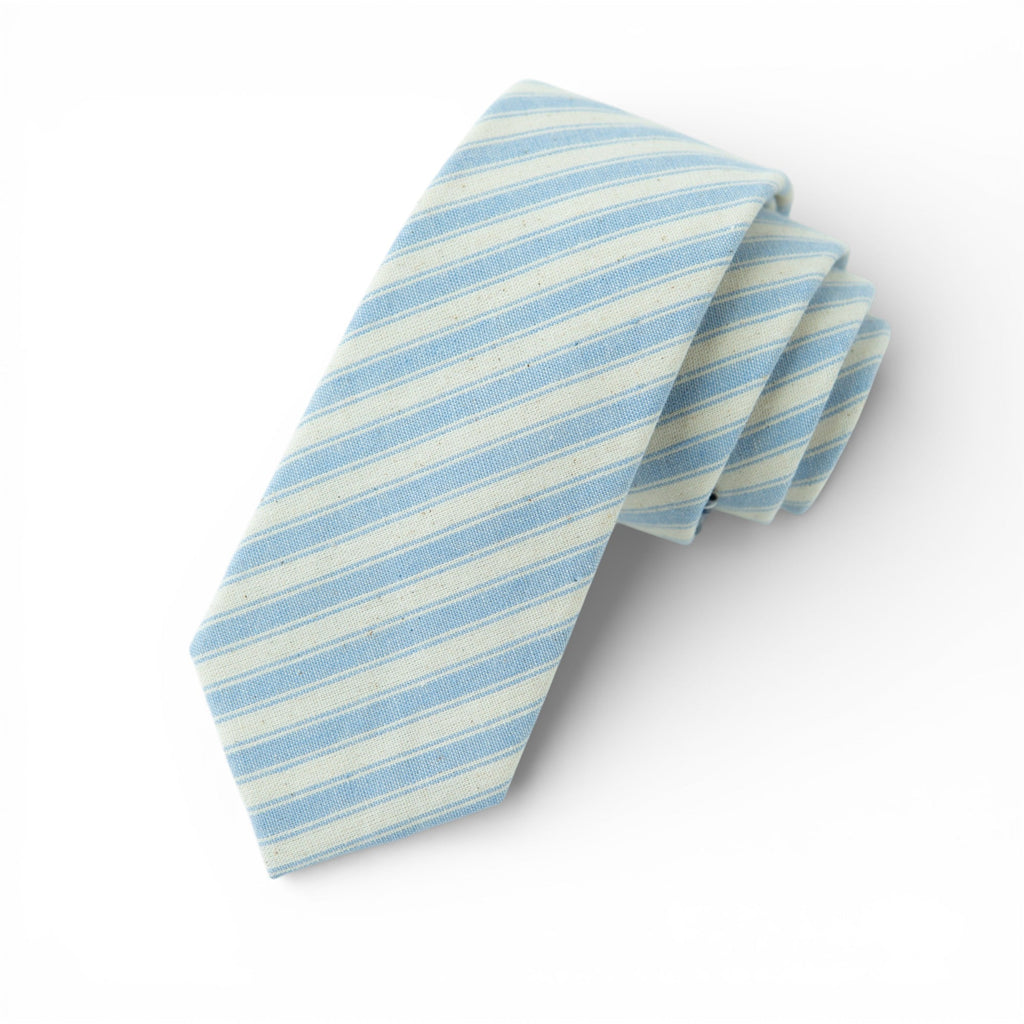 Robin Egg Stripe - Men's Tie