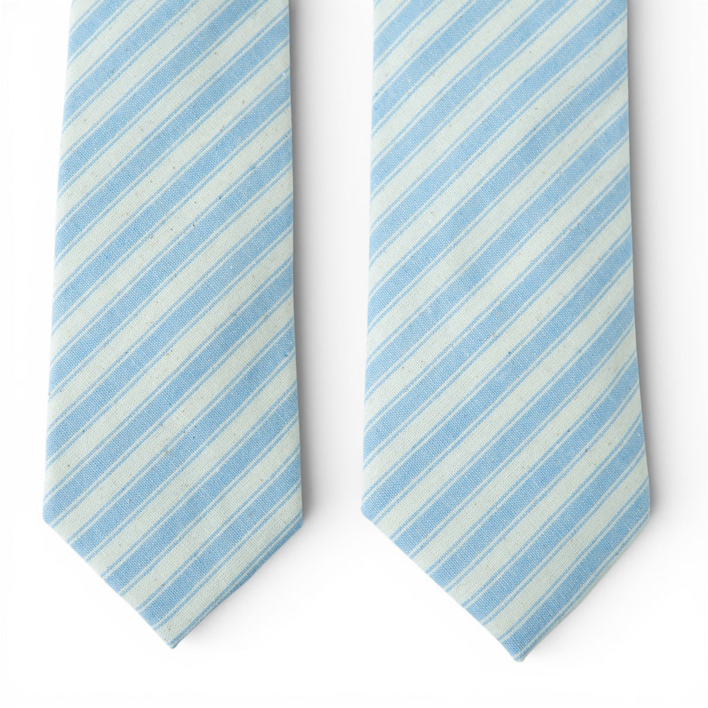 Robin Egg Stripe - Men's Tie