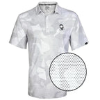 Rogue Men's Golf Polo Shirt – White Camo Print, Performance