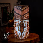 Rosa Onyx Floor Lamp - Small - 35.5"H x 12"W - Square - #5