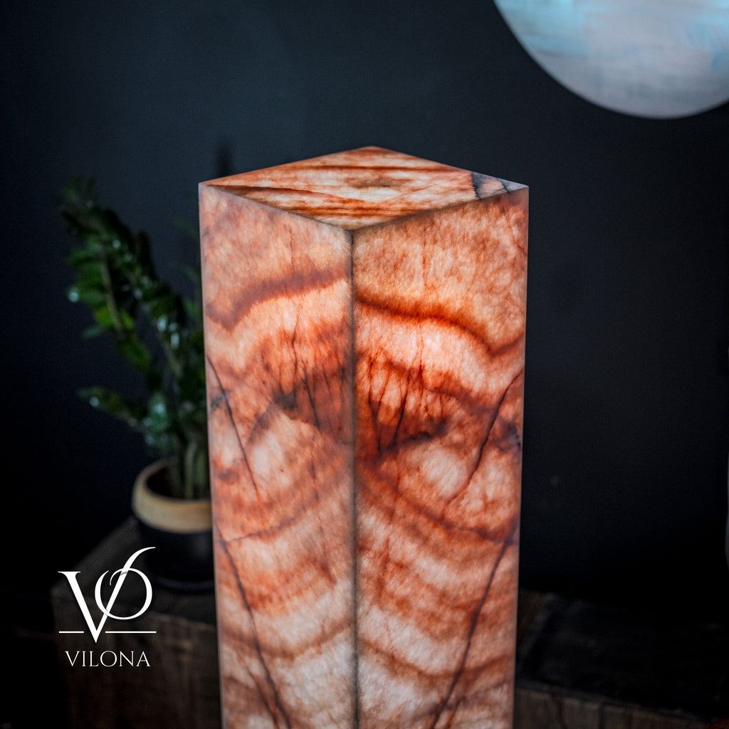 Rosa Onyx Floor Lamp - Medium - 51.5"H x 10"W - Square - #6