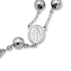Traditional Tri Tone Rosary Necklace Five Decade Catholic Prayer Beads 10 mm