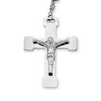 Traditional Tri Tone Rosary Necklace Five Decade Catholic Prayer Beads 10 mm