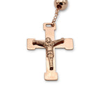 Traditional Rose Gold Rosary Necklace Five Decade Catholic Prayer Beads 10mm