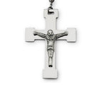 Traditional Rosary Necklace Five Decade Silver Gold Catholic Prayer Beads 10 mm