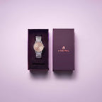 NCMPRBL Advance Rose Clay Quartz 36MM Milanese Mesh Watch