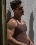 Rough Knit Tank Dutch Cocoa
