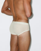 Rough Knit Mid Rise Brief Bone