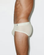 Rough Knit Mid Rise Brief Bone