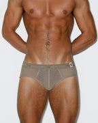 Rough Knit Mid Rise Brief Sardinia Tan