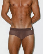 Rough Knit Mid Rise Brief Dutch Cocoa