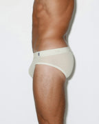 Rough Knit Low Rise Brief Bone