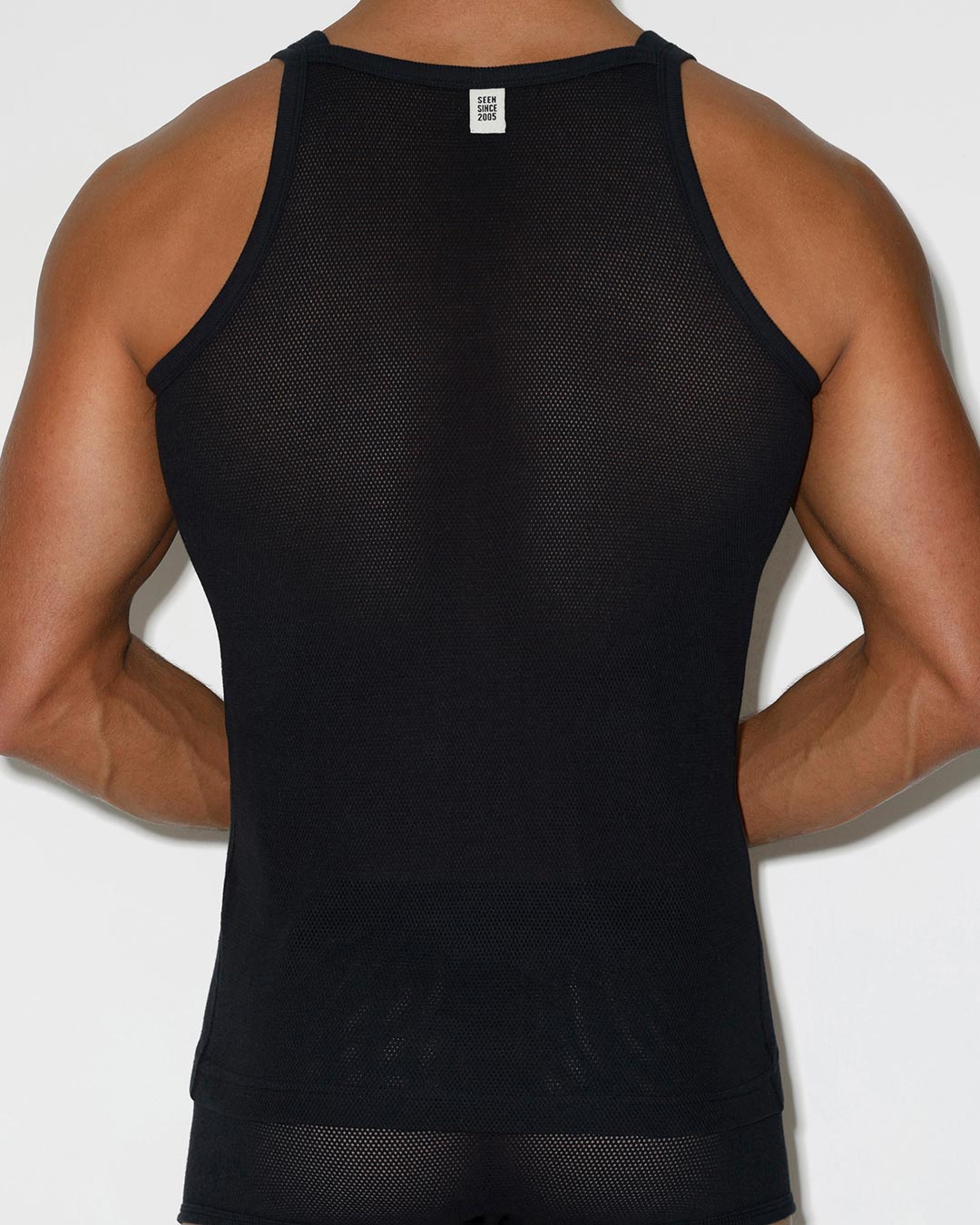 Rough Knit Tank Black