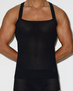 Rough Knit Tank Black