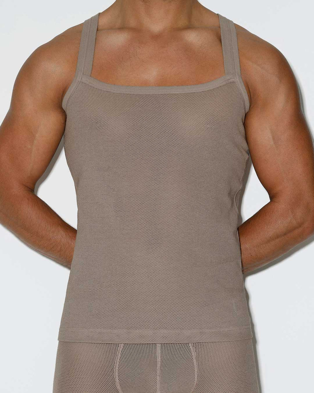Rough Knit Tank Sardinia Tan