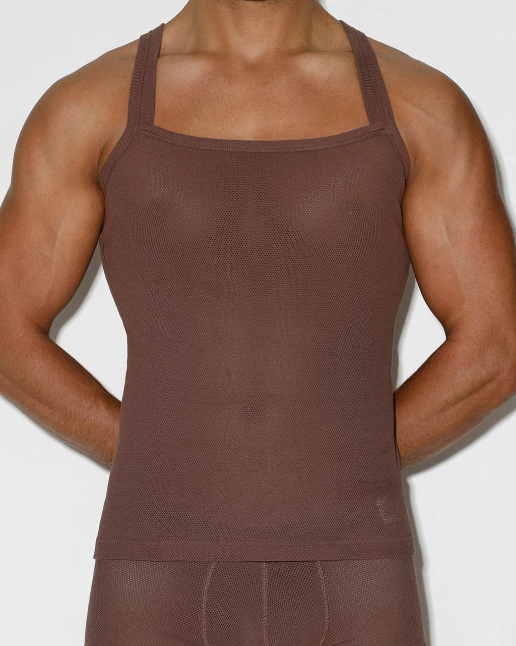 Rough Knit Tank Dutch Cocoa