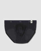 Rough Knit Mid Rise Brief Black