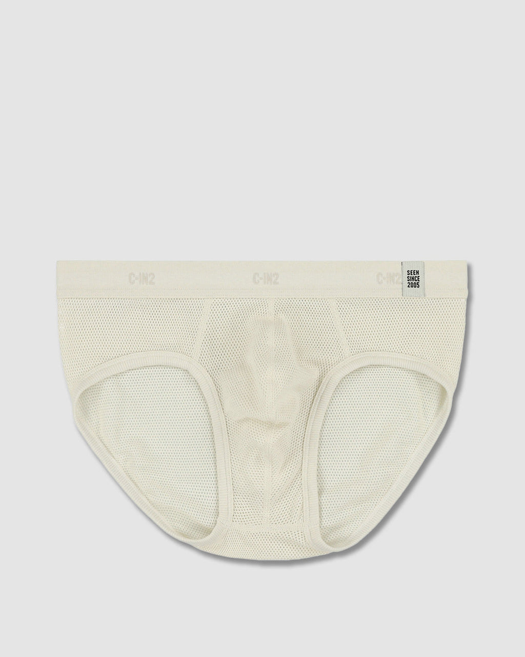 Rough Knit Mid Rise Brief Bone