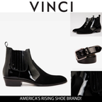 The Sorhag Black Suede Leather Dress Men Boot