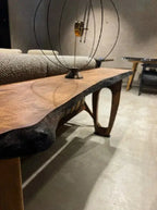 Rustic Console And Sofa Table Made Of Walnut