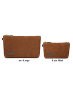 Lucy Mini Zipper Pouch | Black Washed Canvas