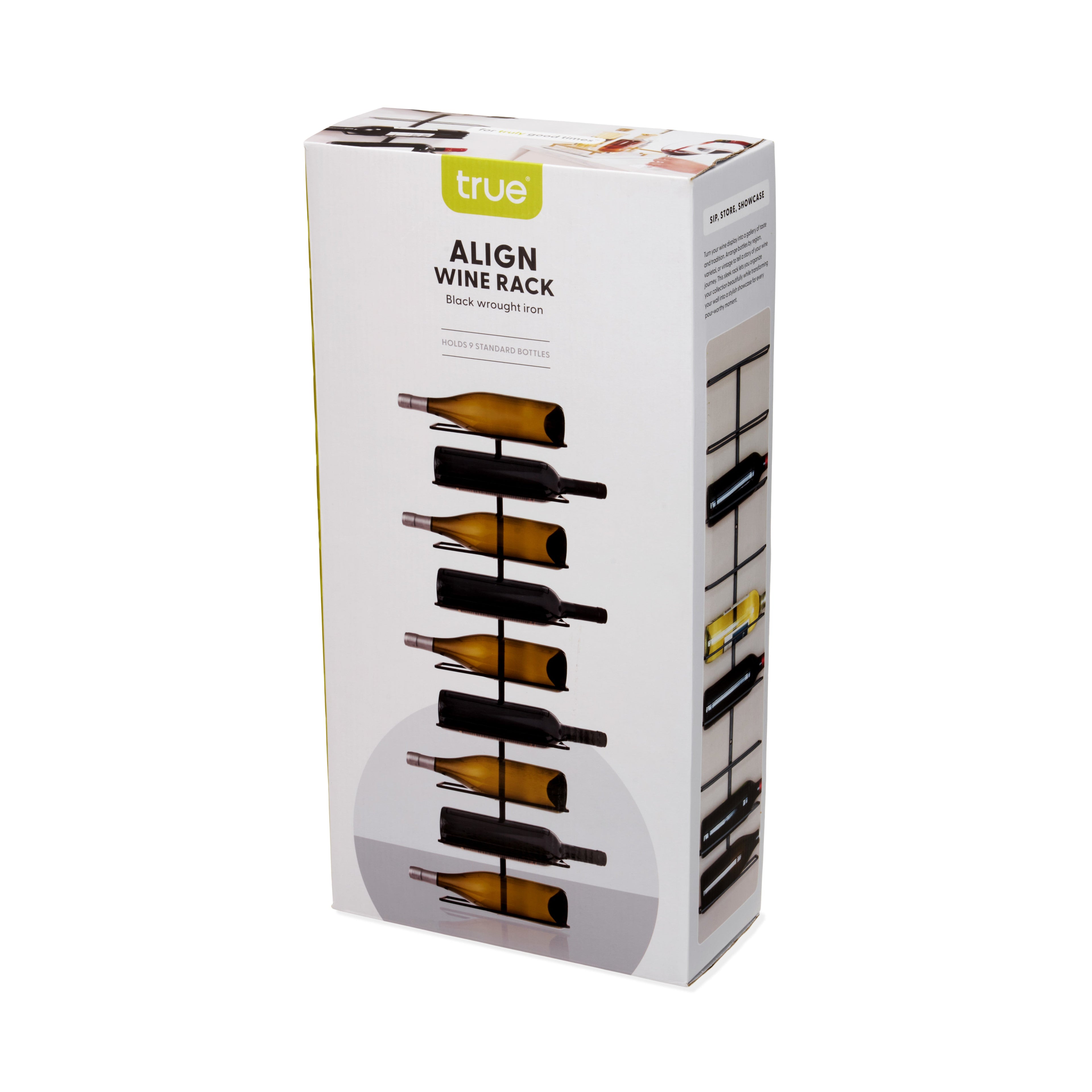 Align Wall-Mounted 9-Bottle Wine Rack