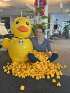 🦆 GIANT Inflatable Rubber Ducky Float – 57" Pool Toy for Kids, Birthday Parties & Outdoor Fun