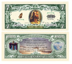 Set of 100 - Jesus Christ Praise The Lord Christian Religious Novelty $7 Bills
