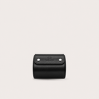 1 Watch Travel Case Vegan Leather Watch Roll (Jade Black - White Interior)