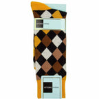 Vittorio Farina Men's Cotton Anklet Diamond Argyle Dress Socks