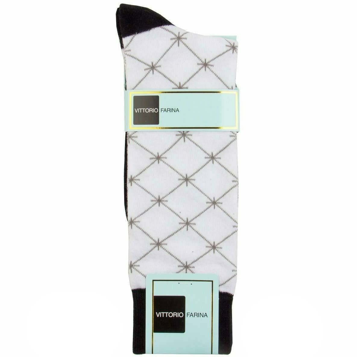 Vittorio Farina Men's Cotton Anklet Design Dress Socks