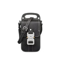 Saddle Vertical Pouch with Strap Black Dior Oblique Jacquard with Black Grained Calfskin