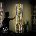 Sahara Onyx Floor Lamp - Large - 63"H x 12"W - Square - #1