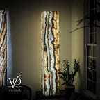 Sahara Onyx Floor Lamp - Large - 63"H x 12"W - Square - #1