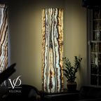 Sahara Onyx Floor Lamp - Large - 63"H x 12"W - Square - #1